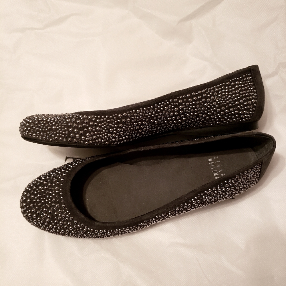 STUART WEITZMAN Gray Suede Flats 9M